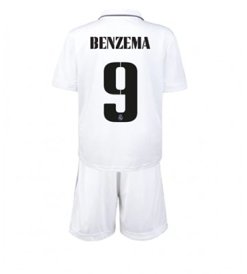Real Madrid Karim Benzema #9 babykläder Hemmatröja barn 2022-23 Korta ärmar (+ Korta byxor)